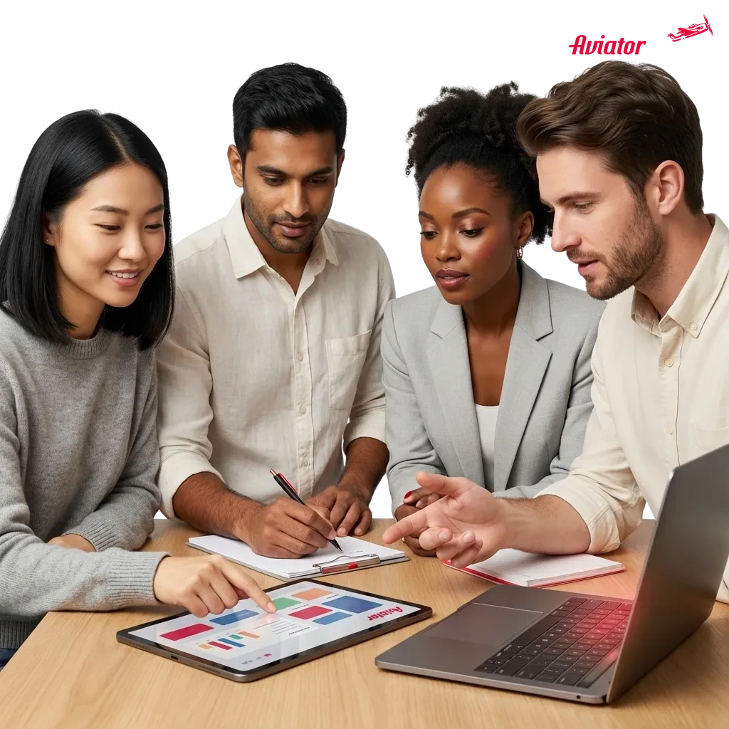 Illustration of Aviator game info hub for Indian players, with app icons, casino rankings, and game stats on screens